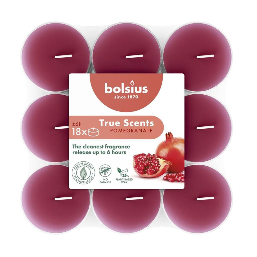 Bolsius Pomegranate 6 Hour Tealights (Pack of 18) £5.84